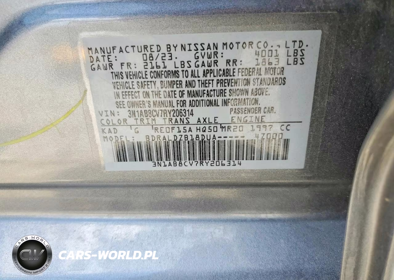 2024 Nissan Sentra Sv VIN:3N1AB8CV7RY206314 - 12