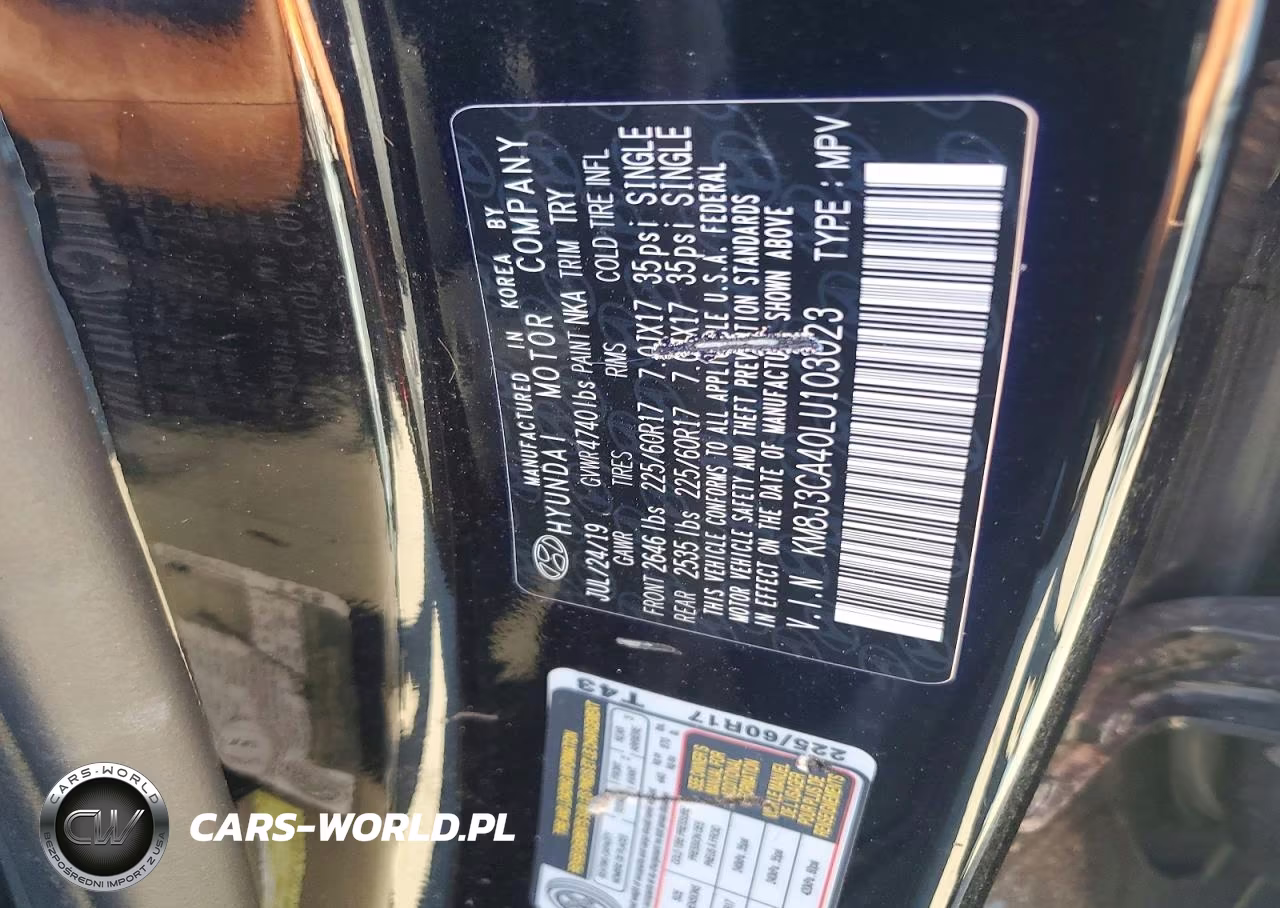 2020 Hyundai Tucson Value VIN:KM8J3CA40LU103023 - 13