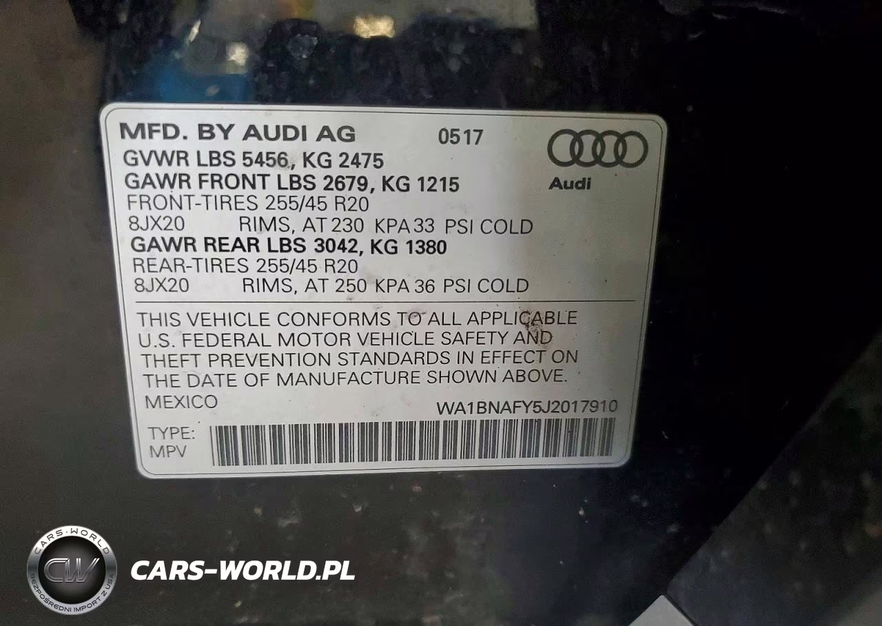 2018 Audi Q5 Premium Plus VIN:WA1BNAFY5J2017910 - 13