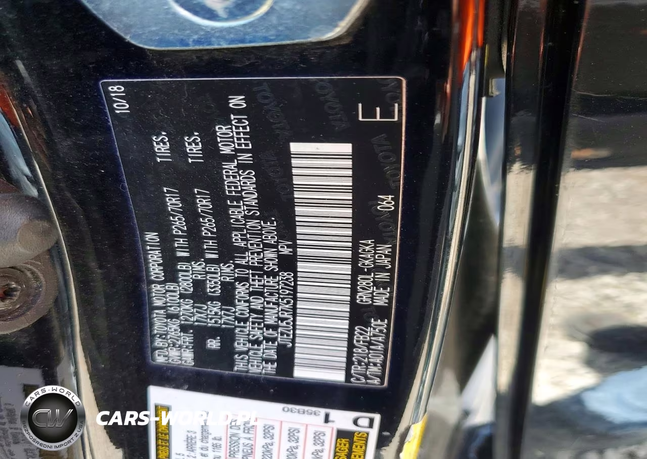 2019 Toyota 4Runner Sr5 VIN:JTEZU5JR7K5197238 - 13