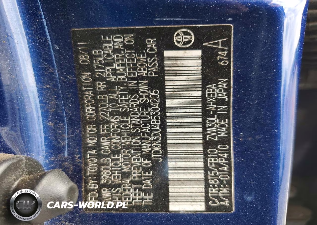 2011 Toyota Prius Three VIN:JTDKN3DU4B5304205 - 12