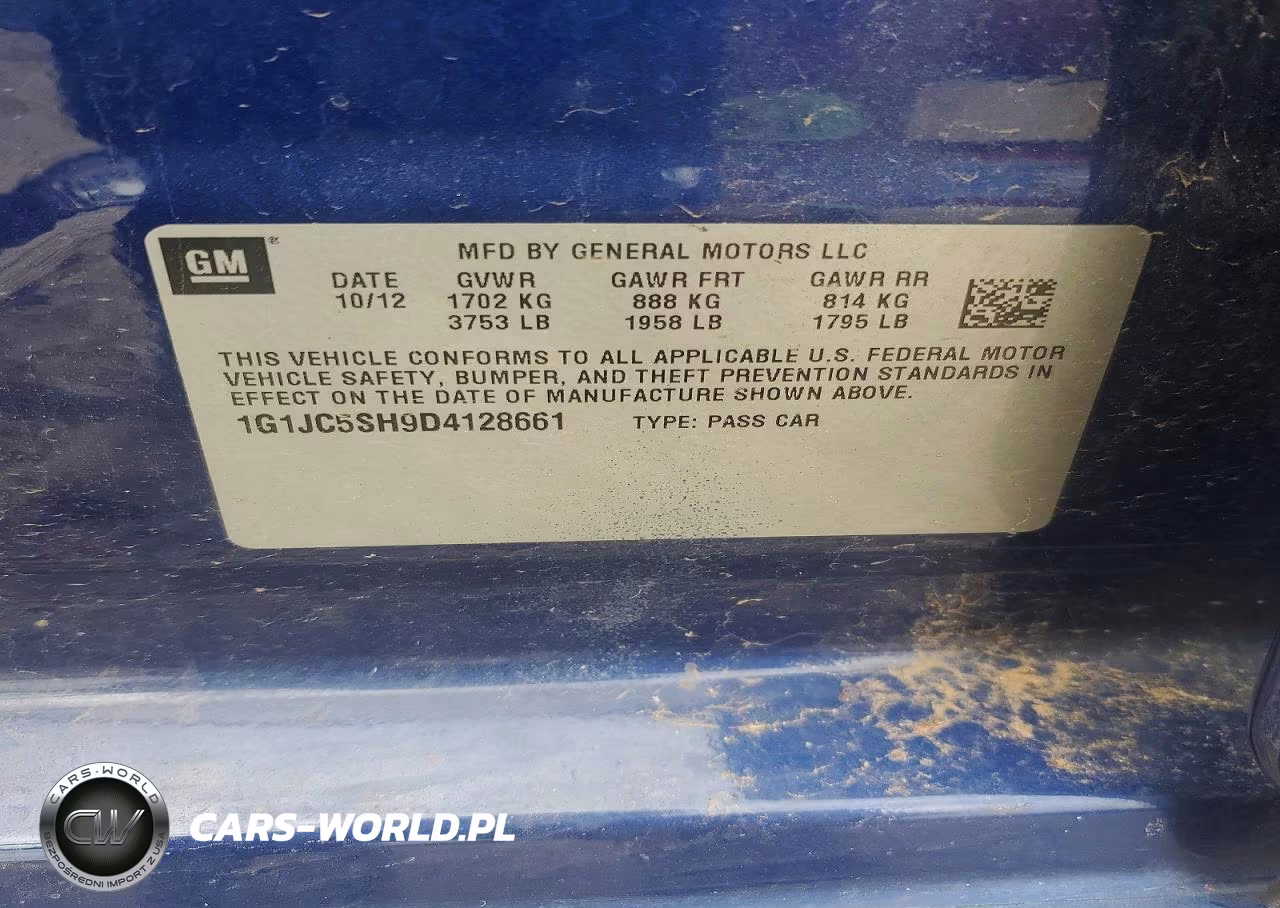 2013 Chevrolet Sonic VIN:1G1JC5SH9D4128661 - 12