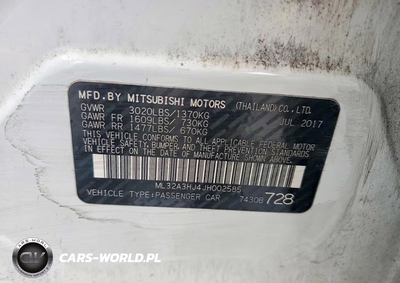 2018 Mitsubishi Mirage Es VIN:ML32A3HJ4JH002585 - 14