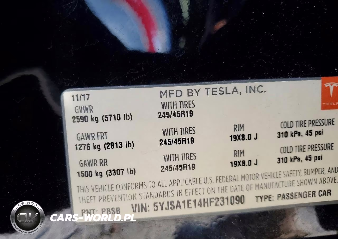 2017 Tesla Model S VIN:5YJSA1E14HF231090 - 12