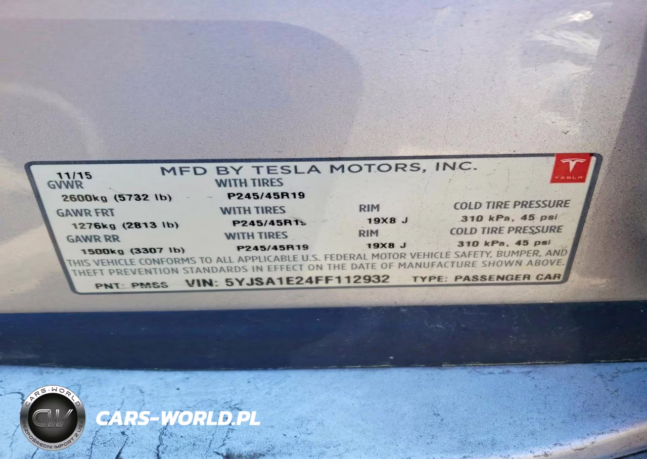 2015 Tesla Model S VIN:5YJSA1E24FF112932 - 12