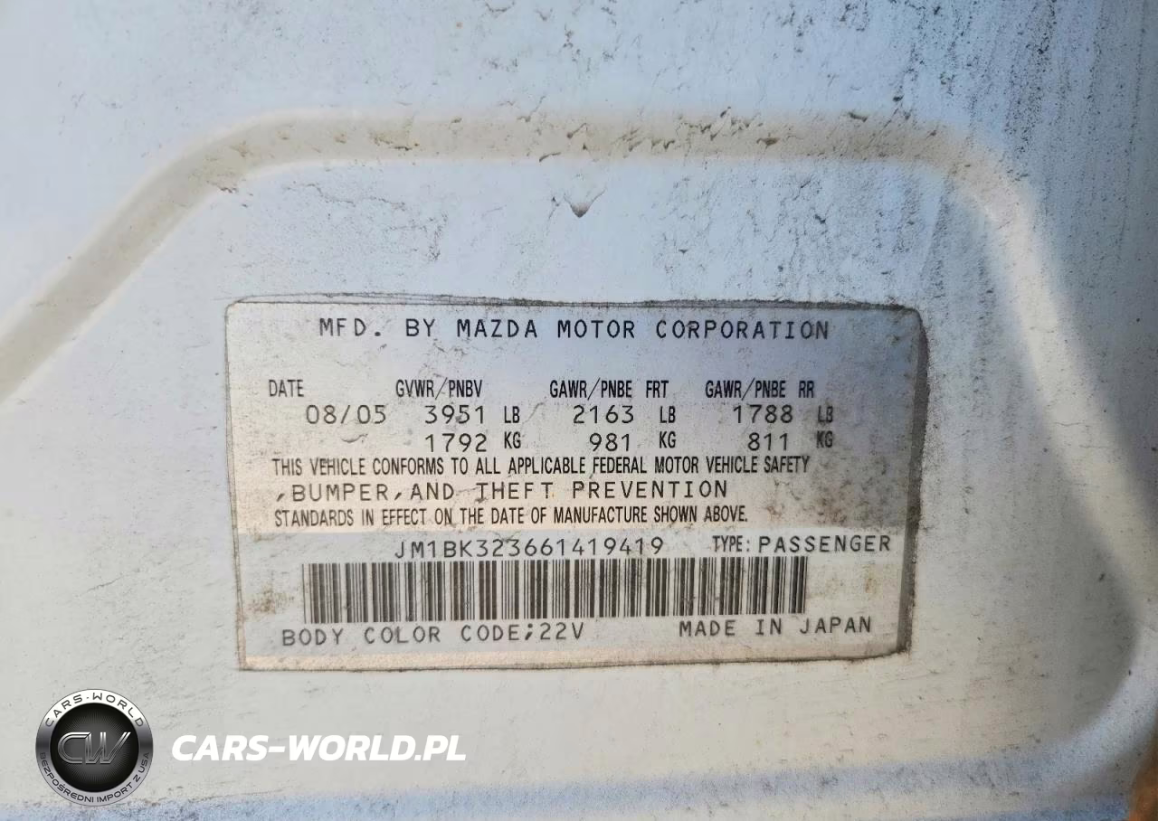 2006 Mazda 3 S VIN:JM1BK323661419419 - 12