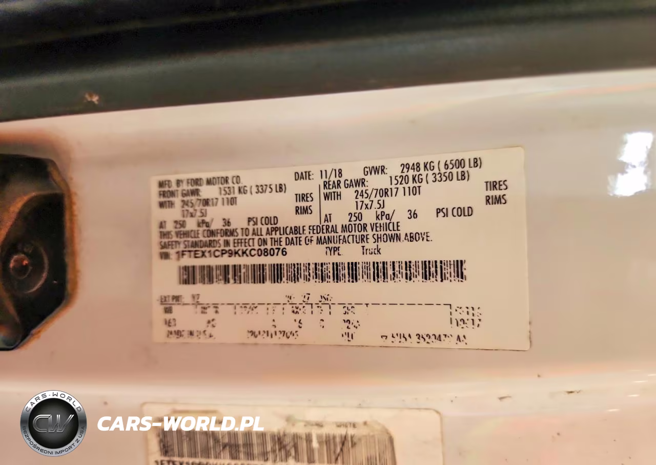 2019 Ford F150 Super Cab VIN:1FTEX1CP9KKC08076 - 13