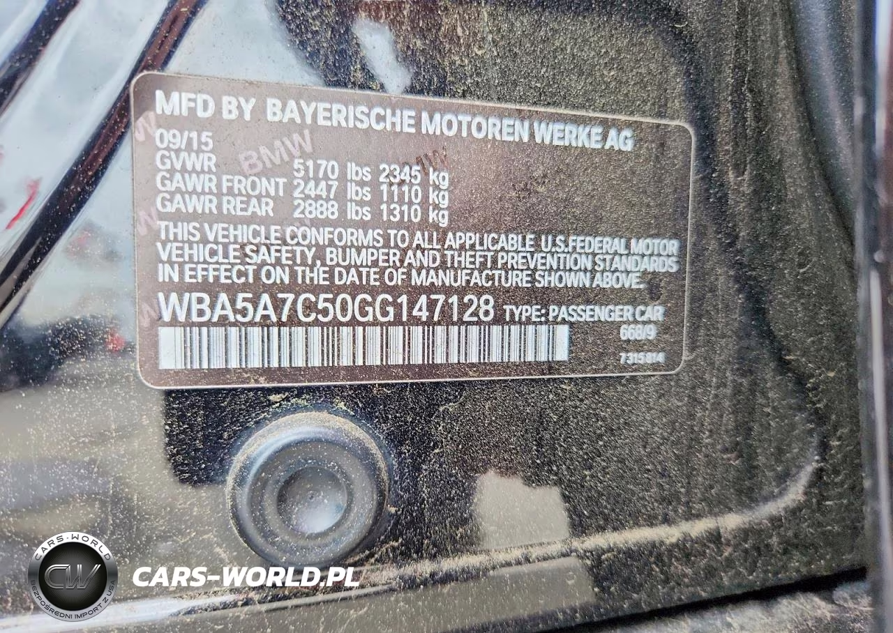 2016 BMW 528 Xi VIN:WBA5A7C50GG147128 - 12