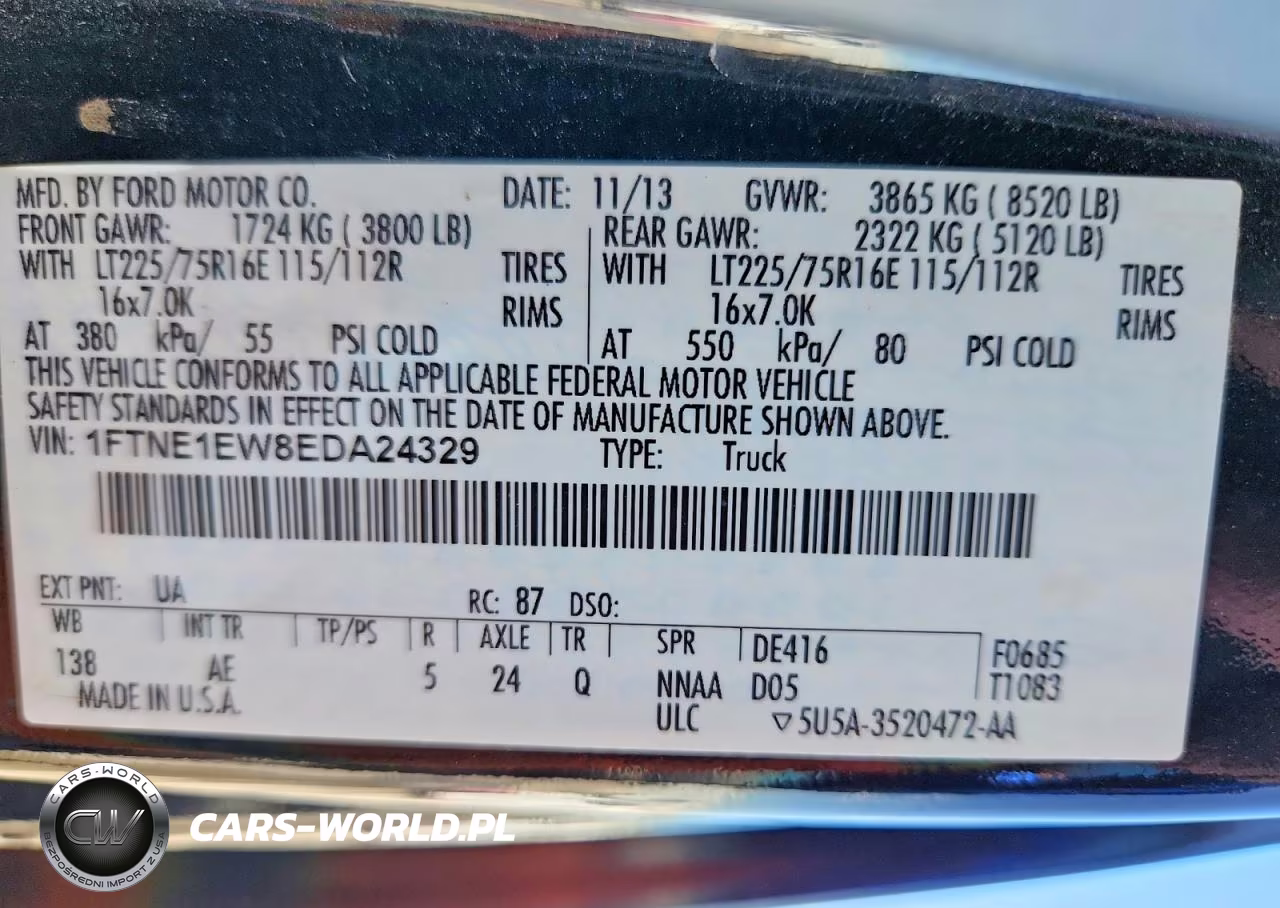 2014 Ford E150 Delivery Van VIN:1FTNE1EW8EDA24329 - 14