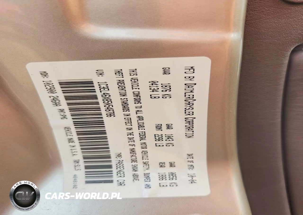 2005 Chrysler Sebring VIN:1C3EL46X85N548786 - 12