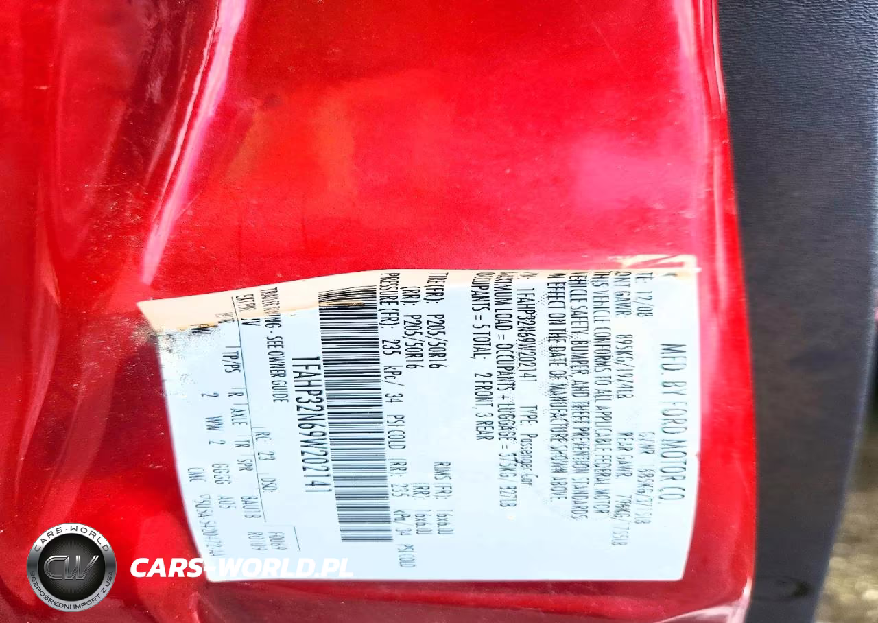 2009 Ford Focus Se VIN:1FAHP32N69W202141 - 12