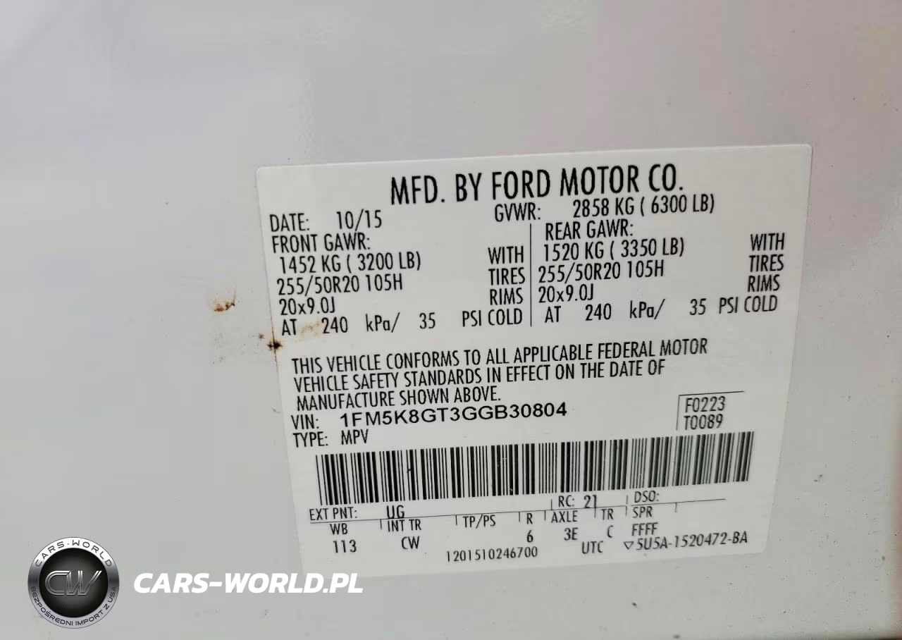 2016 Ford Explorer Sport VIN:1FM5K8GT3GGB30804 - 13