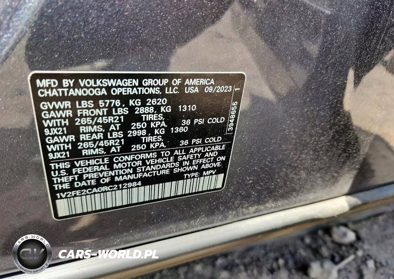 2024 Volkswagen Atlas Cross Sport Sel Premium R-Line VIN:1V2FE2CA0RC212984 - 13