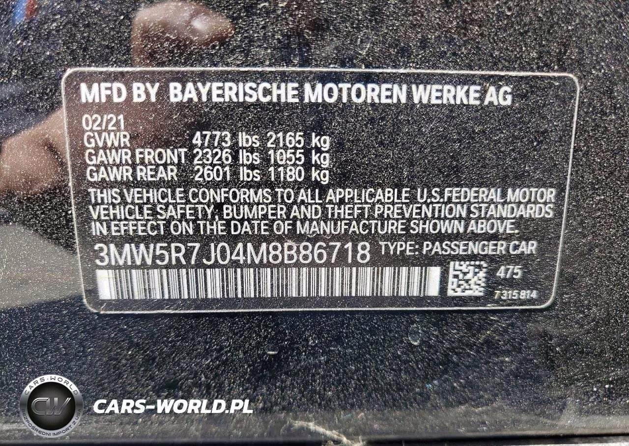 2021 BMW 330Xi VIN:3MW5R7J04M8B86718 - 12