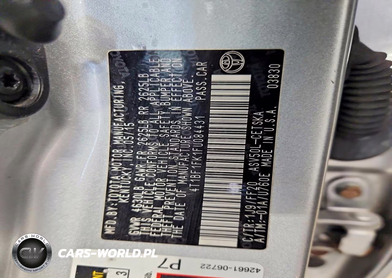 2015 Toyota Camry Se VIN:4T1BF1FK1FU084431 - 12