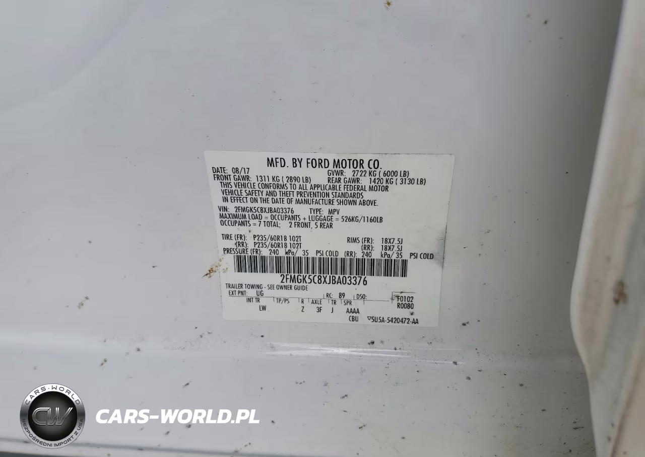 2018 Ford Flex Sel VIN:2FMGK5C8XJBA03376 - 13