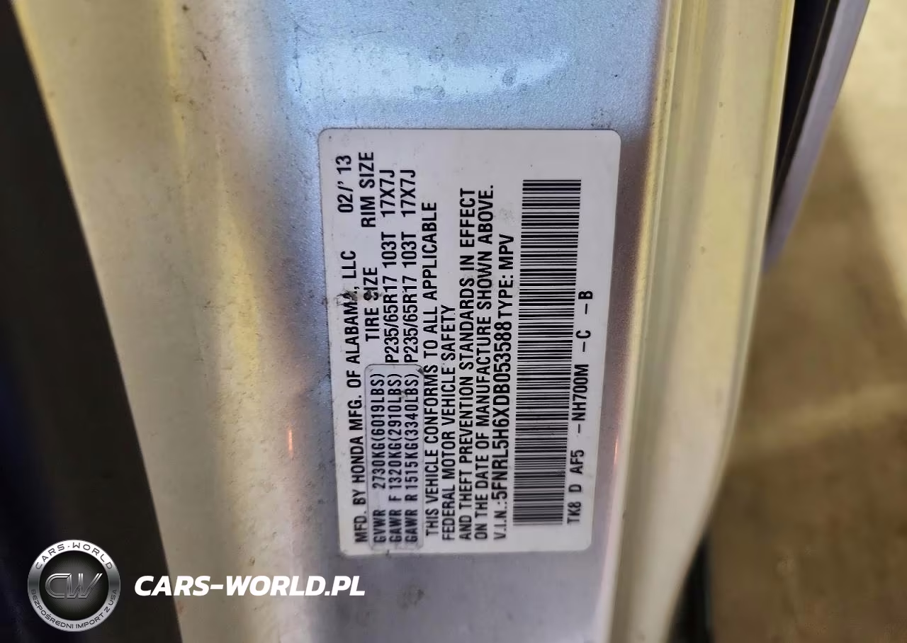 2013 Honda Odyssey Exl VIN:5FNRL5H6XDB053588 - 13