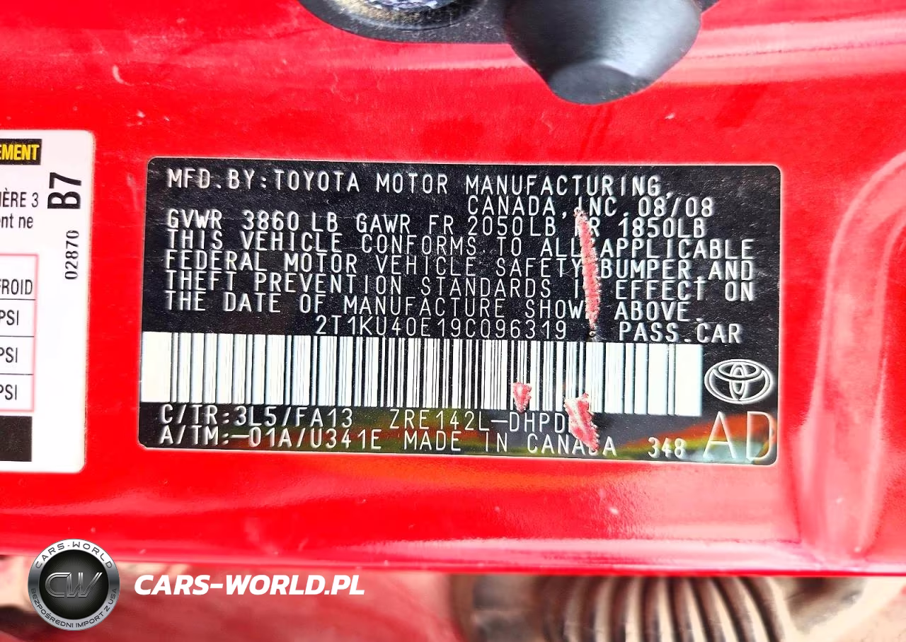 2009 Toyota Matrix Base VIN:2T1KU40E19C096319 - 12