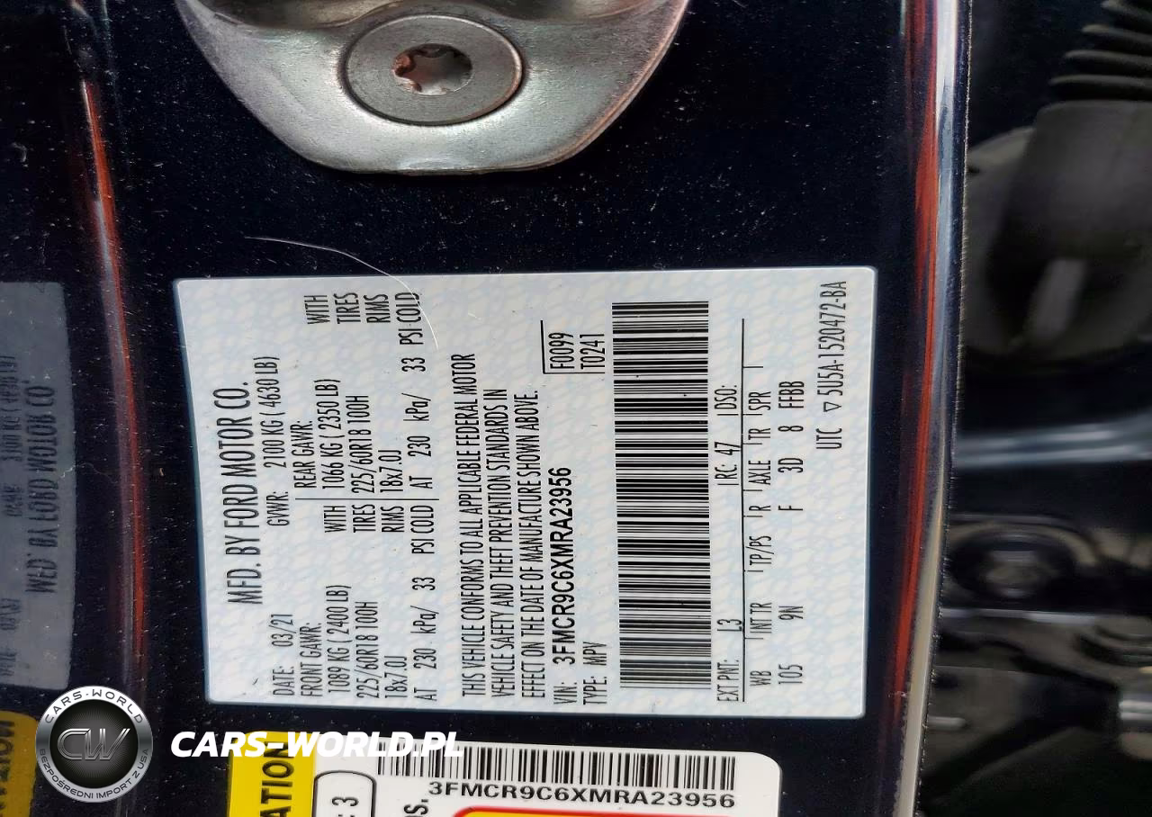 2021 Ford Bronco Sport Outer Banks VIN:3FMCR9C6XMRA23956 - 13
