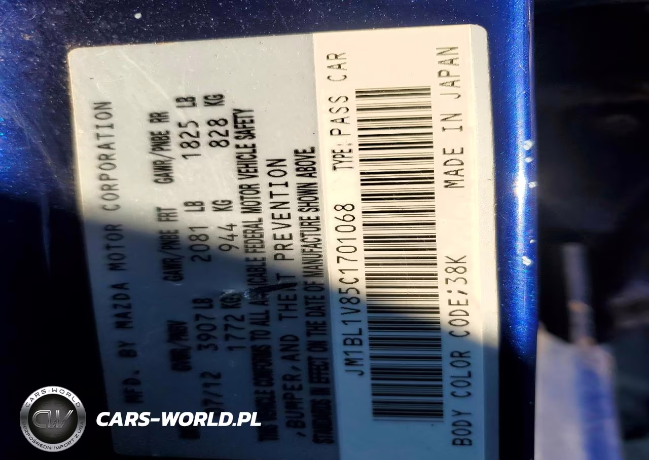 2012 Mazda 3 I VIN:JM1BL1V85C1701068 - 12