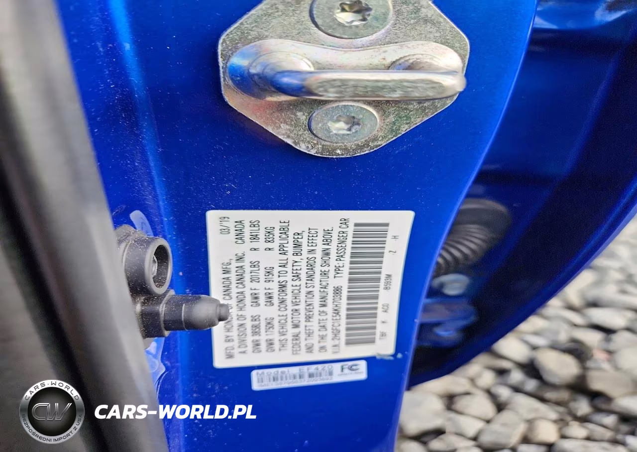 2019 Honda Civic Si VIN:2HGFC1E54KH703886 - 12