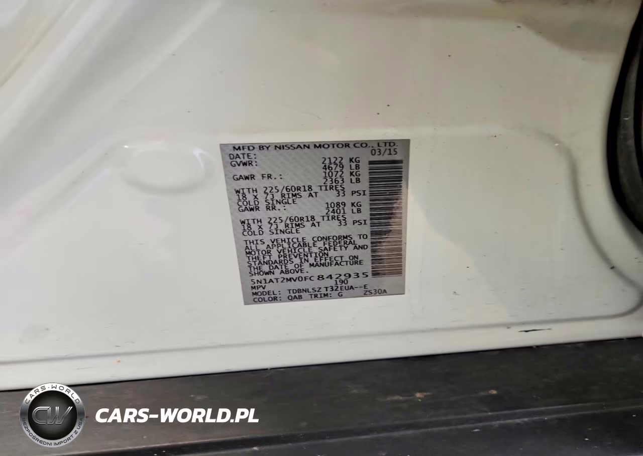 2015 Nissan Rogue Sl VIN:5N1AT2MV0FC842935 - 13