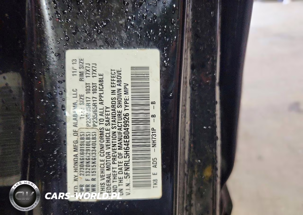 2014 Honda Odyssey VIN:5FNRL5H64EB049926 - 13