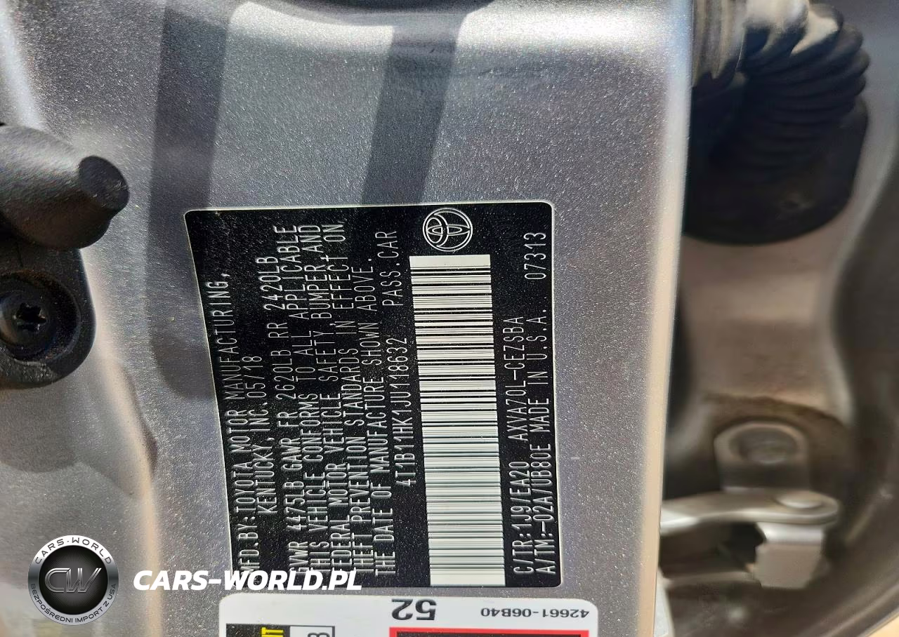 2018 Toyota Camry Se VIN:4T1B11HK1JU118632 - 12