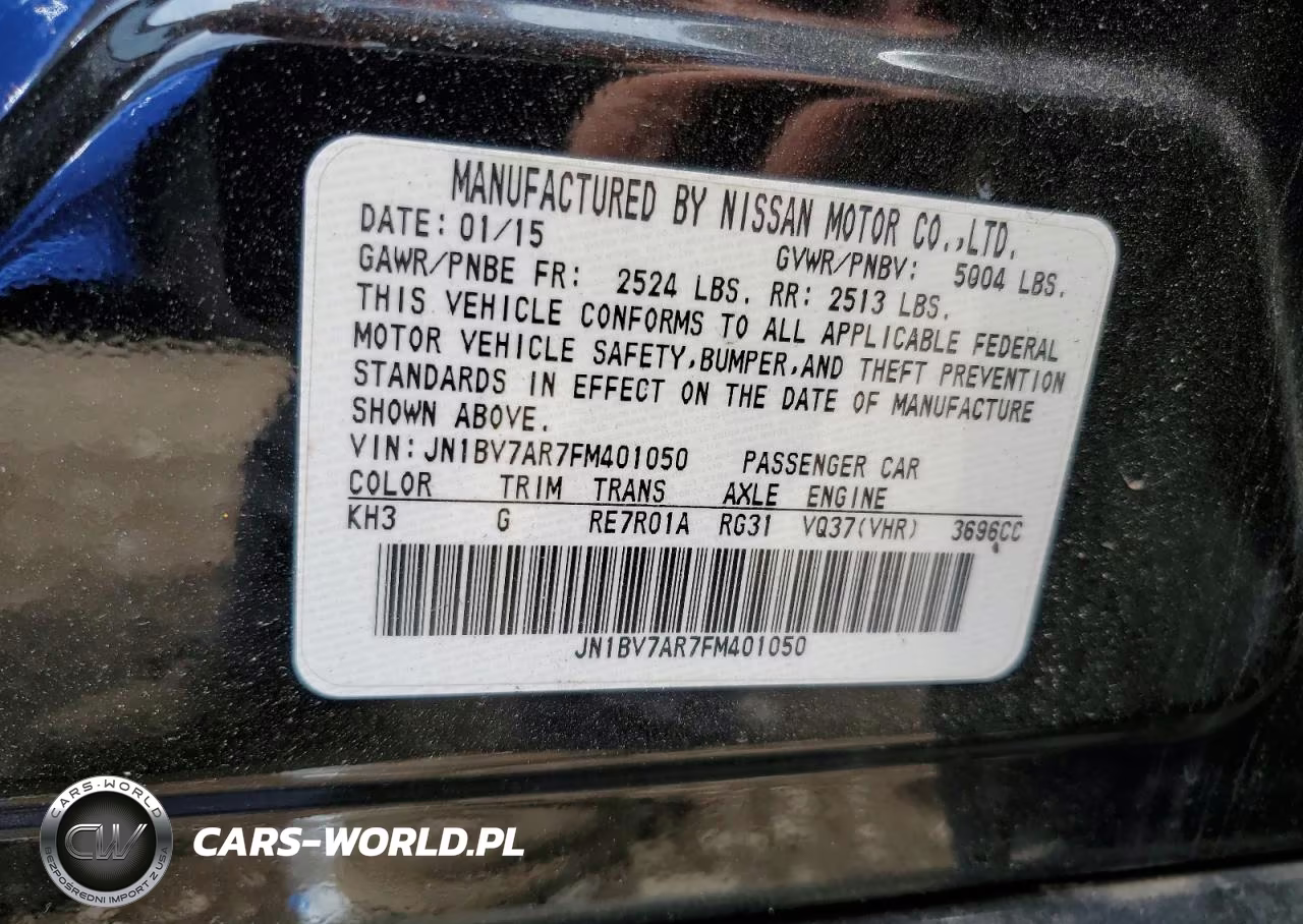 2015 Infiniti Q50 Base VIN:JN1BV7AR7FM401050 - 12