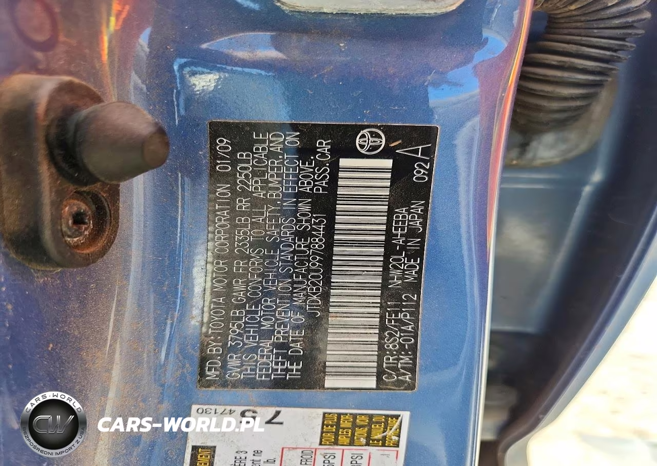 2009 Toyt Prius VIN:JTDKB20U997884431 - 12