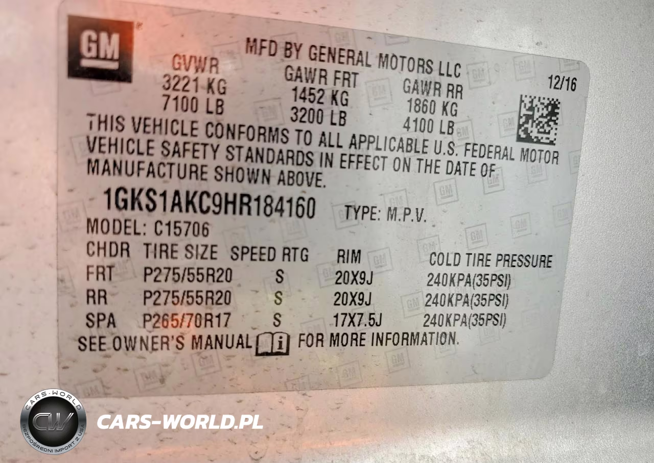 2017 GMC Yukon Sle VIN:1GKS1AKC9HR184160 - 13