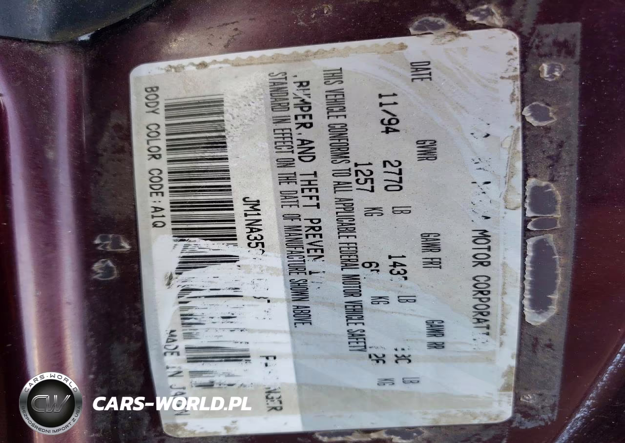 1995 Mazda Mx-5 Miata Se VIN:JM1NA3534S0608775 - 12