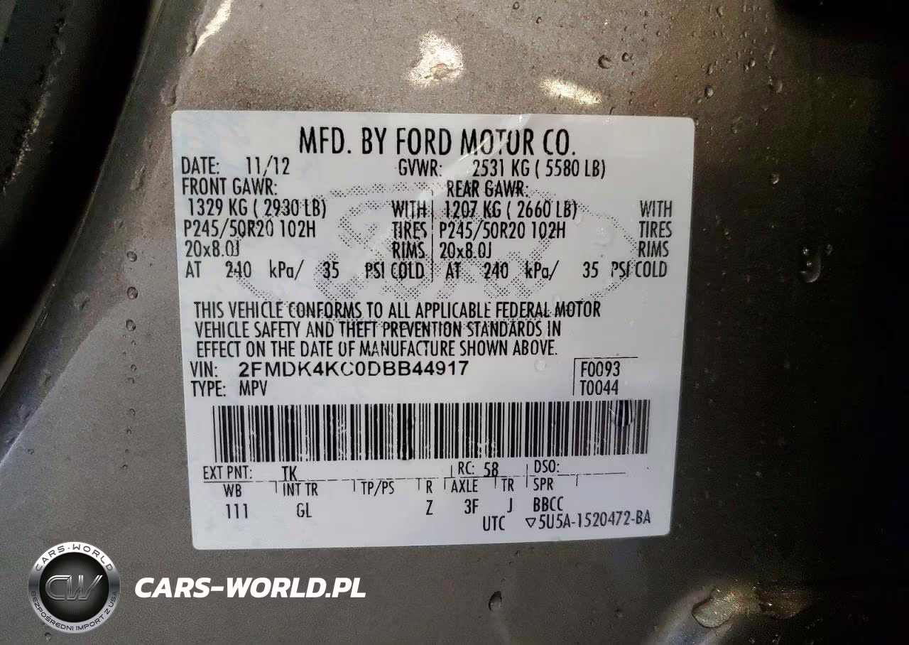 2013 Ford Edge Limited VIN:2FMDK4KC0DBB44917 - 13