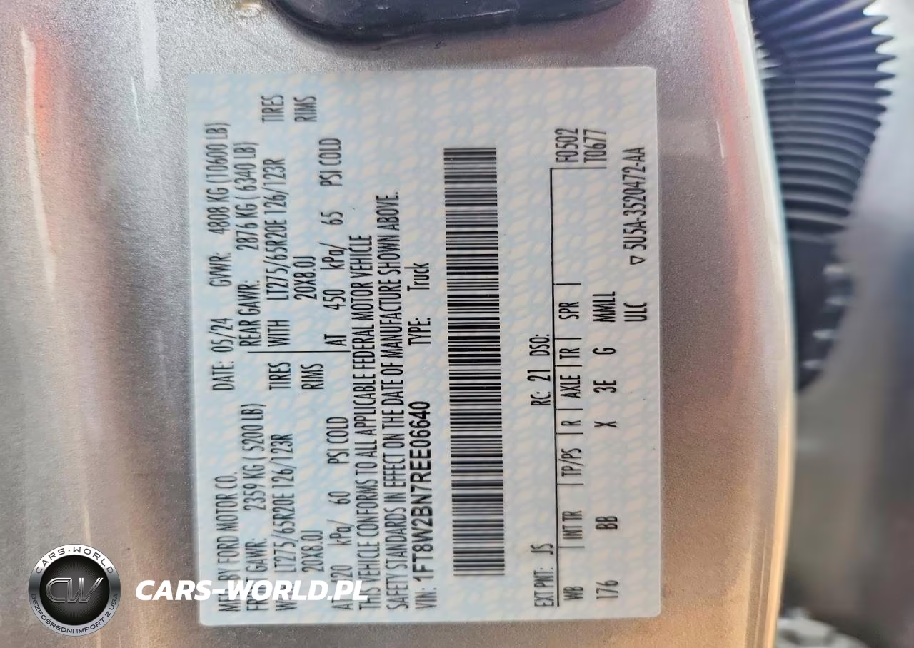 2024 Ford F250 Super Duty VIN:1FT8W2BN7REE06640 - 12
