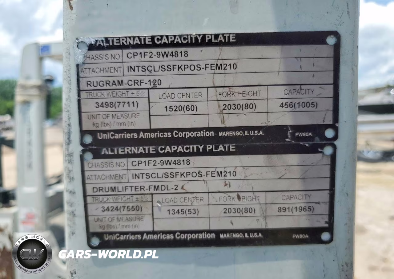 2014 Nissan Forklift VIN:CP1F29W4818 - 10