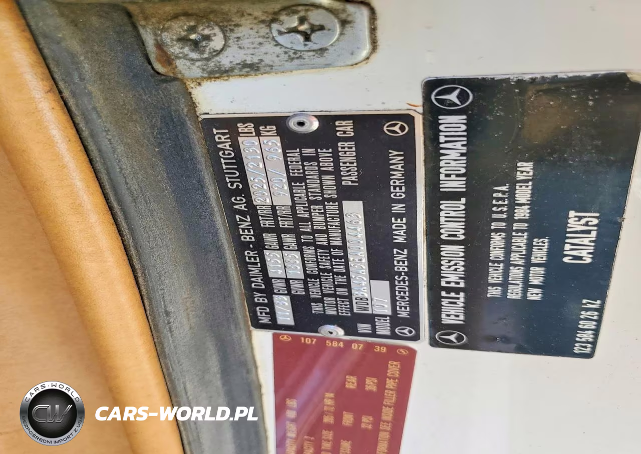 1984 Mercedes-Benz 380 Sl VIN:WDBBA45A5EA004463 - 12
