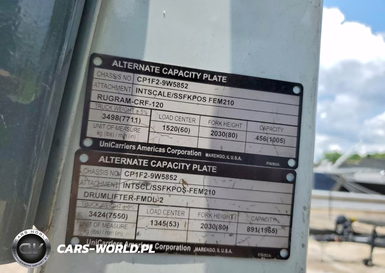 2014 Nissan Forklift VIN:CP1F29W5852 - 10