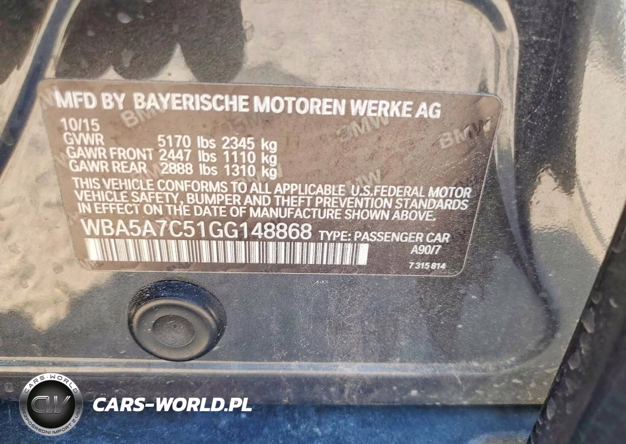 2016 BMW 528 Xi VIN:WBA5A7C51GG148868 - 12