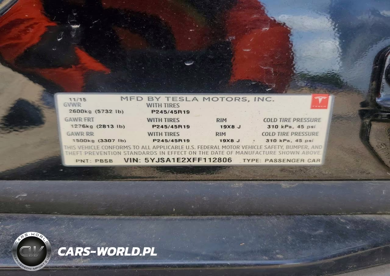 2015 Tesla Model S VIN:5YJSA1E2XFF112806 - 12