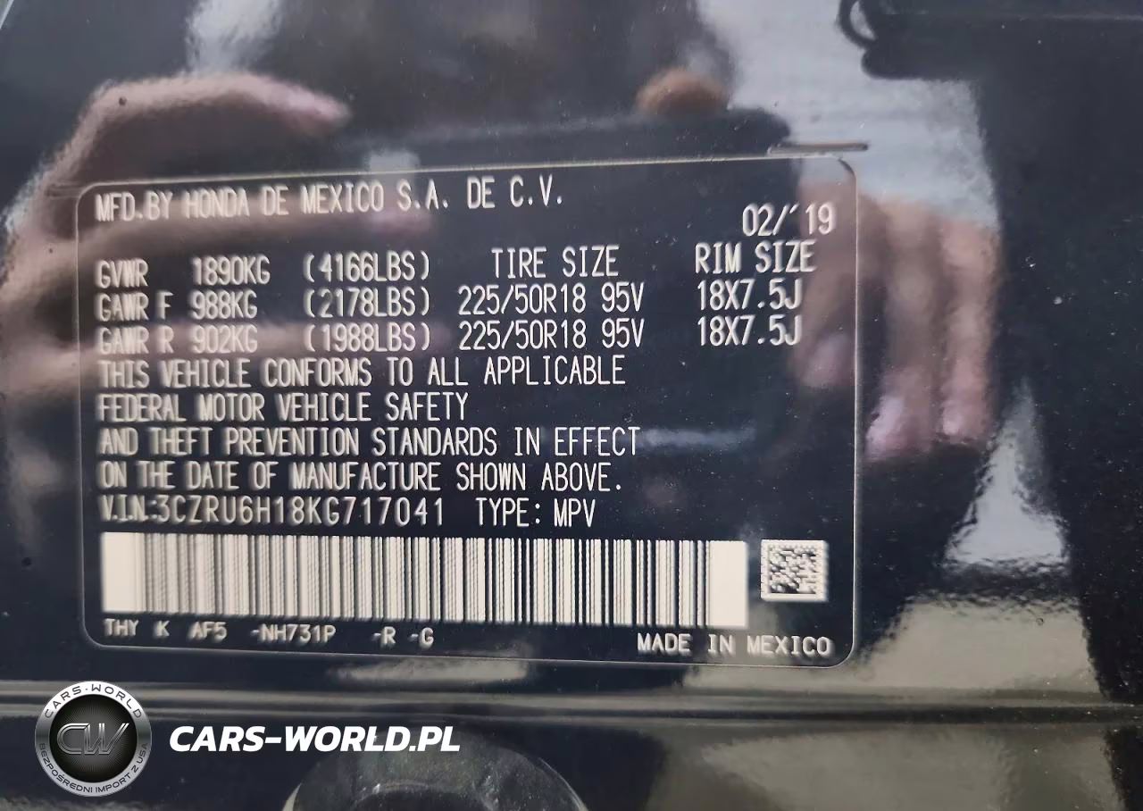 2019 Honda Hr-V Sport VIN:3CZRU6H18KG717041 - 13