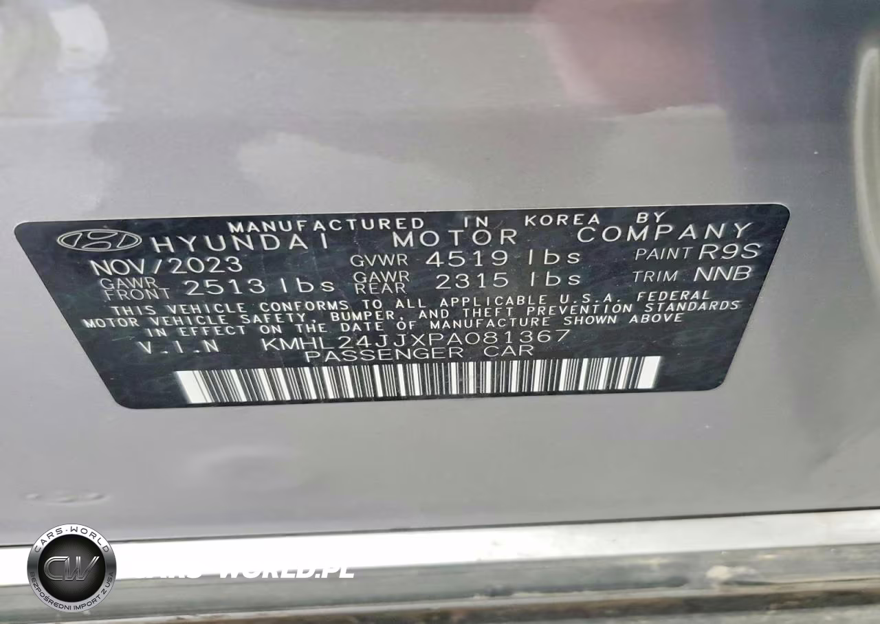 2023 Hyundai Sonata Hybrid Blue VIN:KMHL24JJXPA081367 - 12