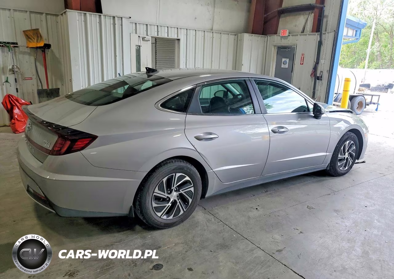 2023 Hyundai Sonata Hybrid Blue VIN:KMHL24JJXPA081367 - 3