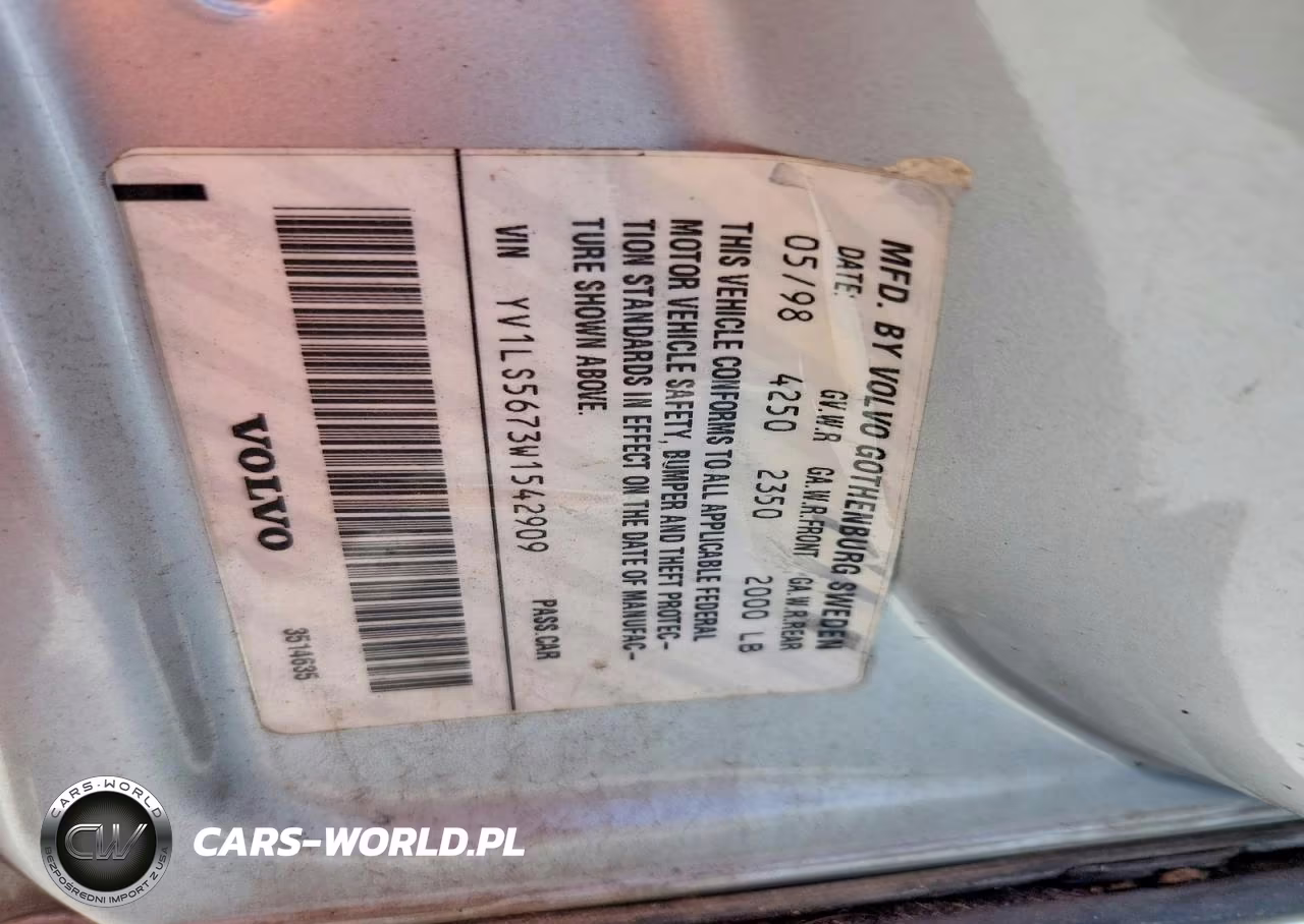 1998 Volvo S70 Glt VIN:YV1LS5673W1542909 - 13