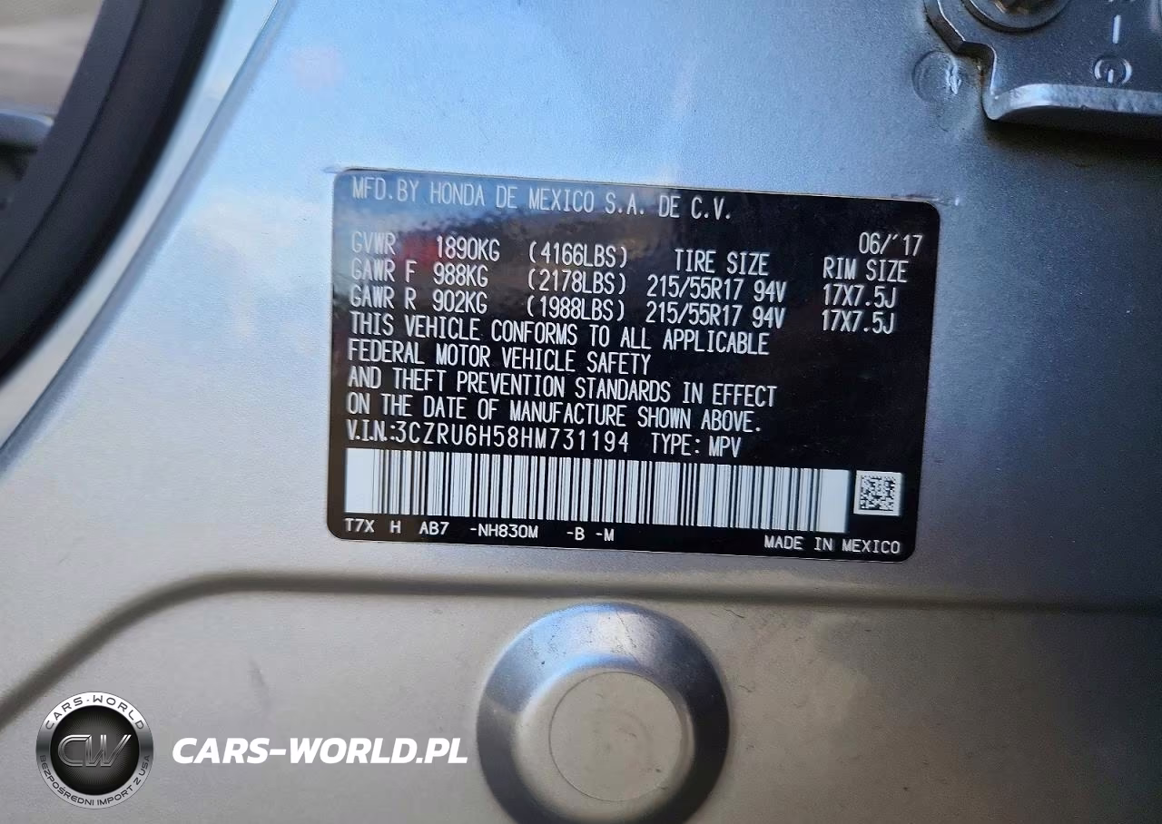 2017 Honda Hr-V Ex VIN:3CZRU6H58HM731194 - 13