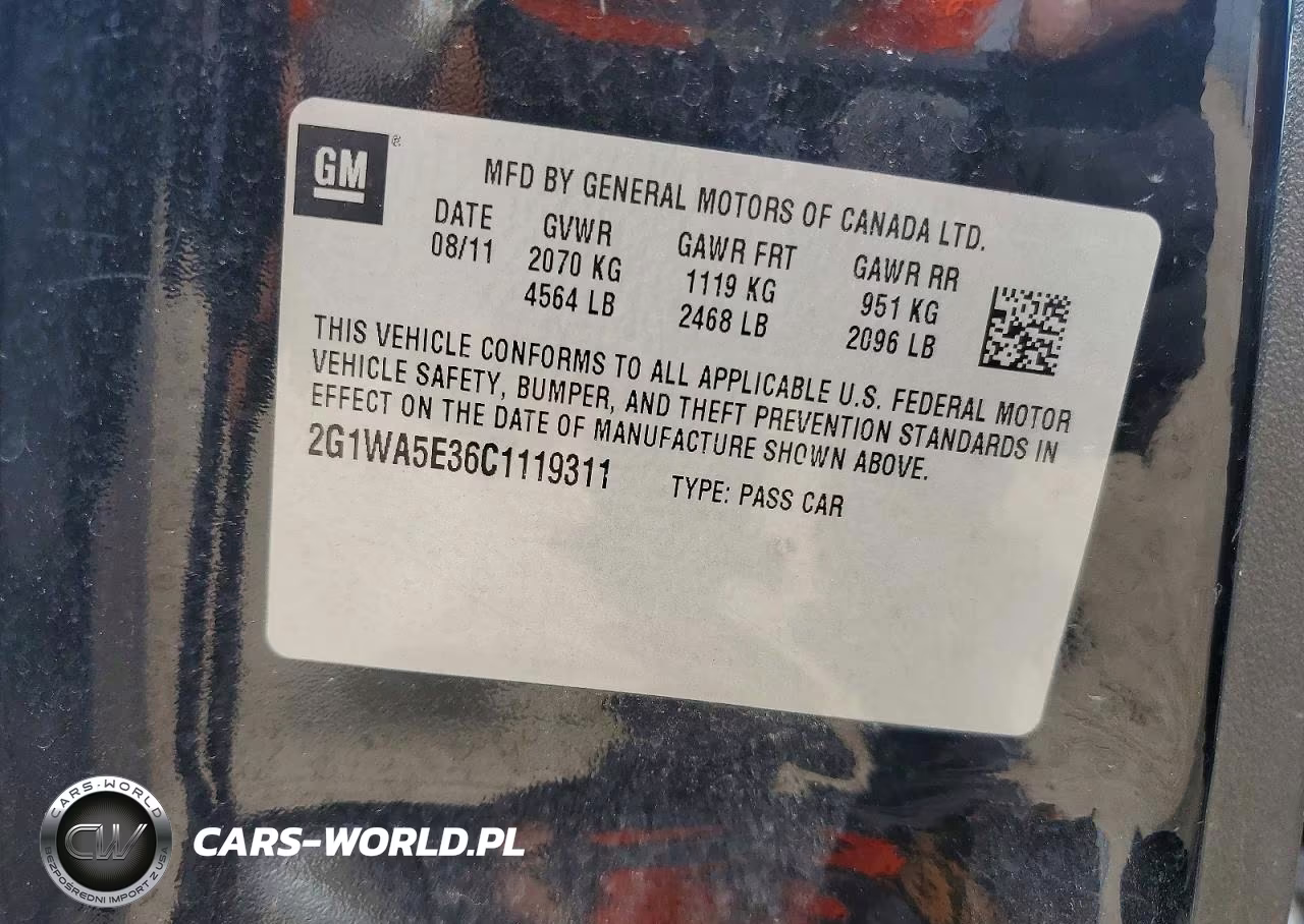 2012 Chevrolet Impala Ls VIN:2G1WA5E36C1119311 - 12