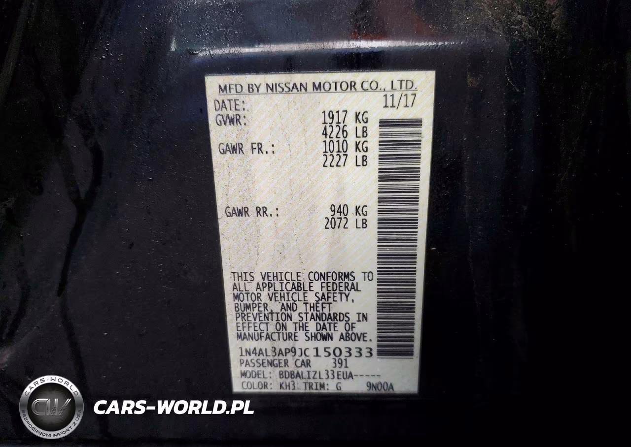 2018 Nissan Altima 2.5 Sv VIN:1N4AL3AP9JC150333 - 13
