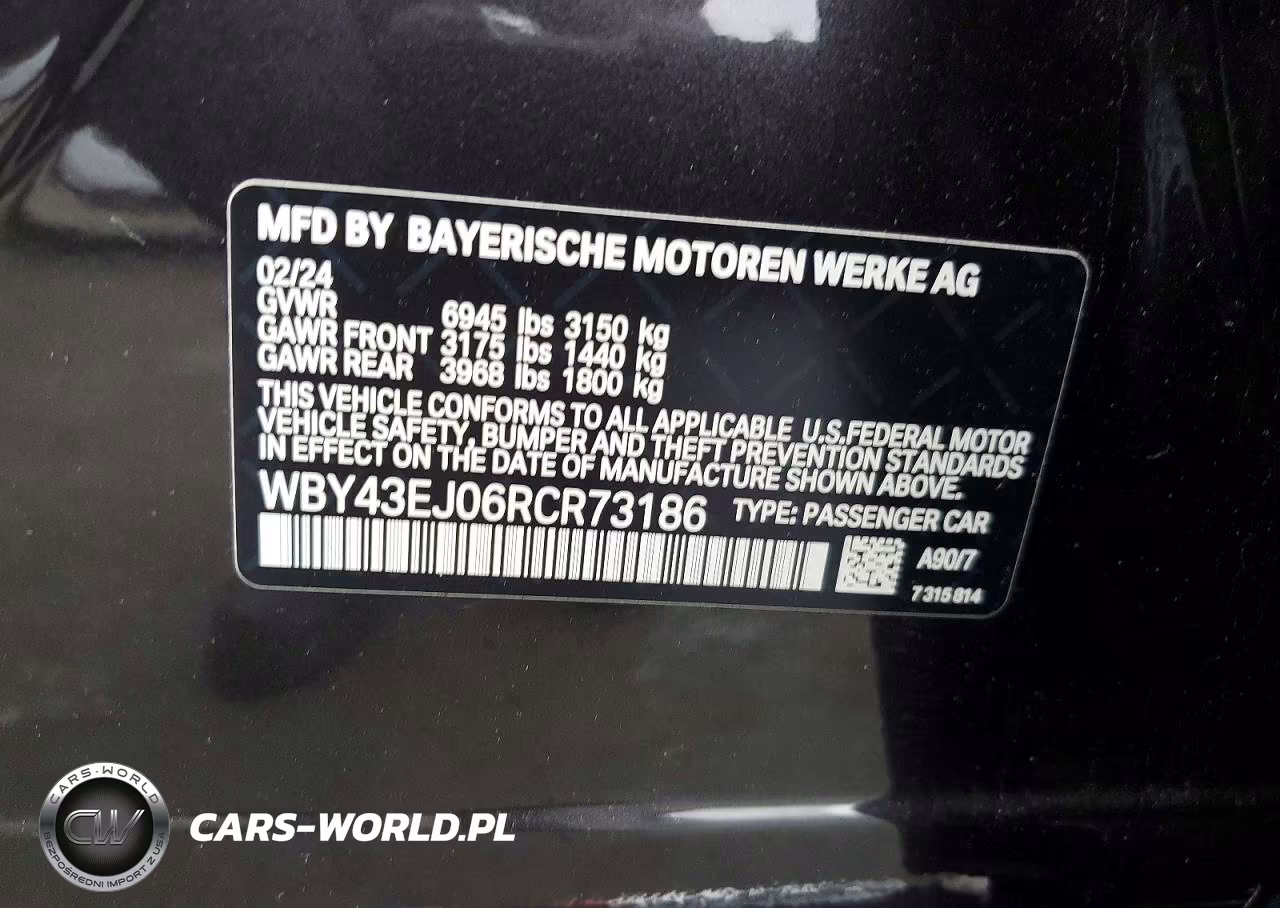 2024 BMW I7 Edrive50 VIN:WBY43EJ06RCR73186 - 12