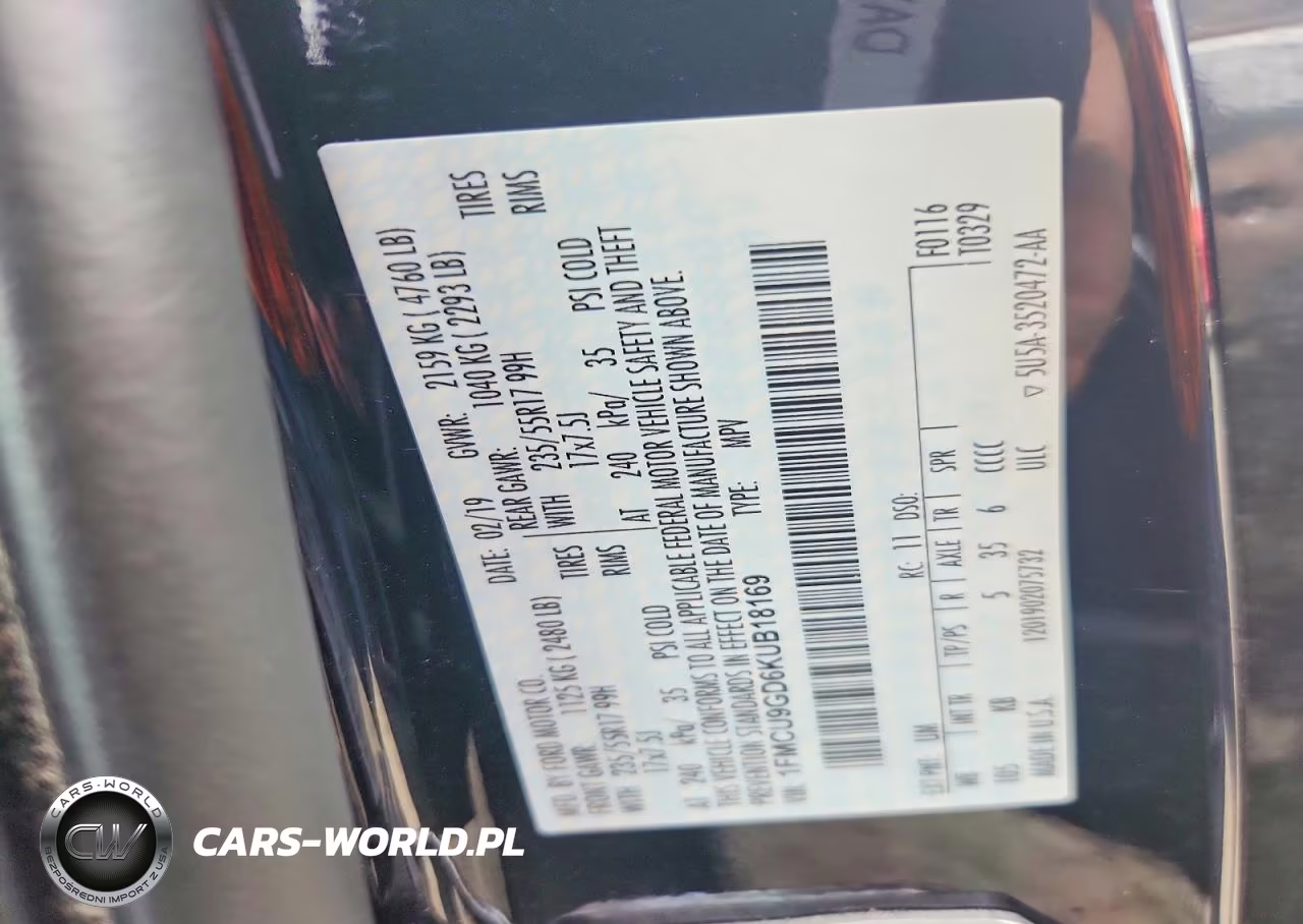 2019 Ford Escape Se VIN:1FMCU9GD6KUB18169 - 13
