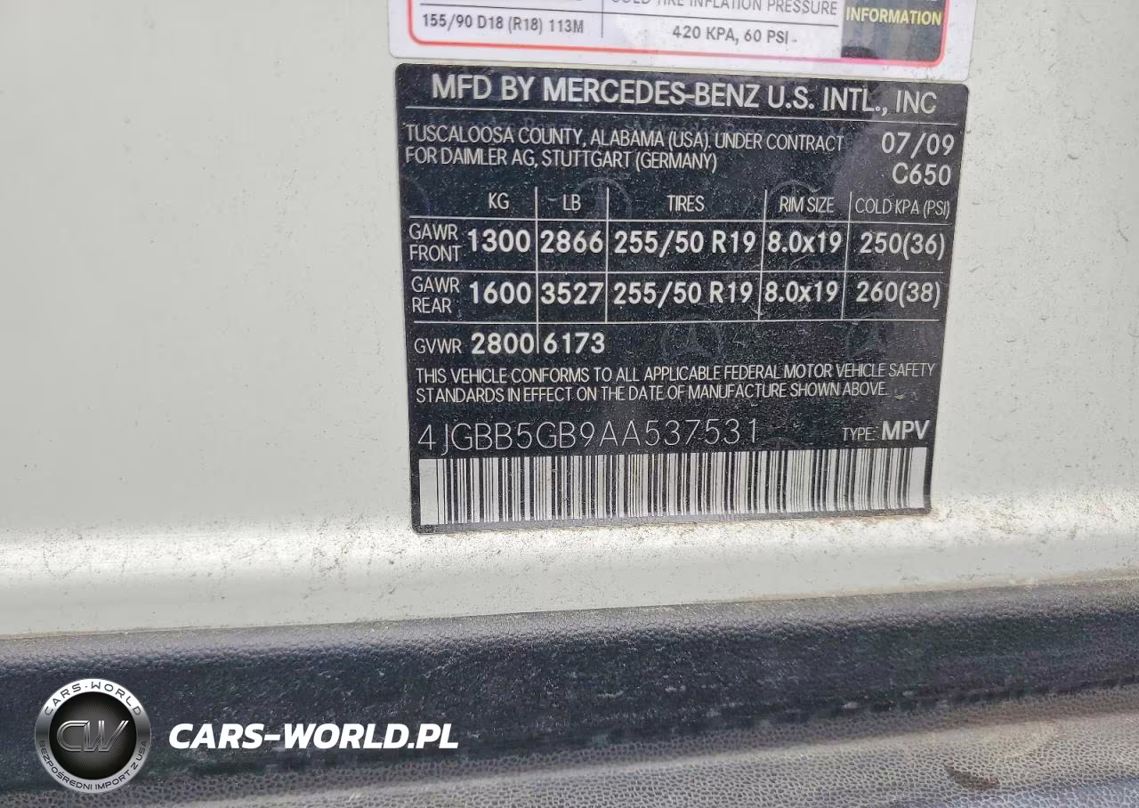 2010 Mercedes-Benz Ml 350 VIN:4JGBB5GB9AA537531 - 13