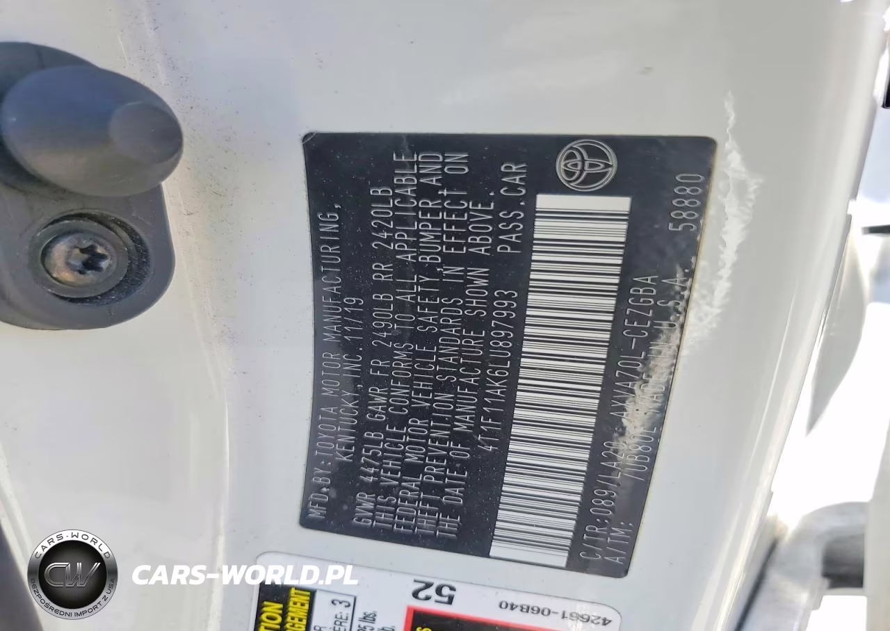 2020 Toyota Camry Xle VIN:4T1F11AK6LU897993 - 12